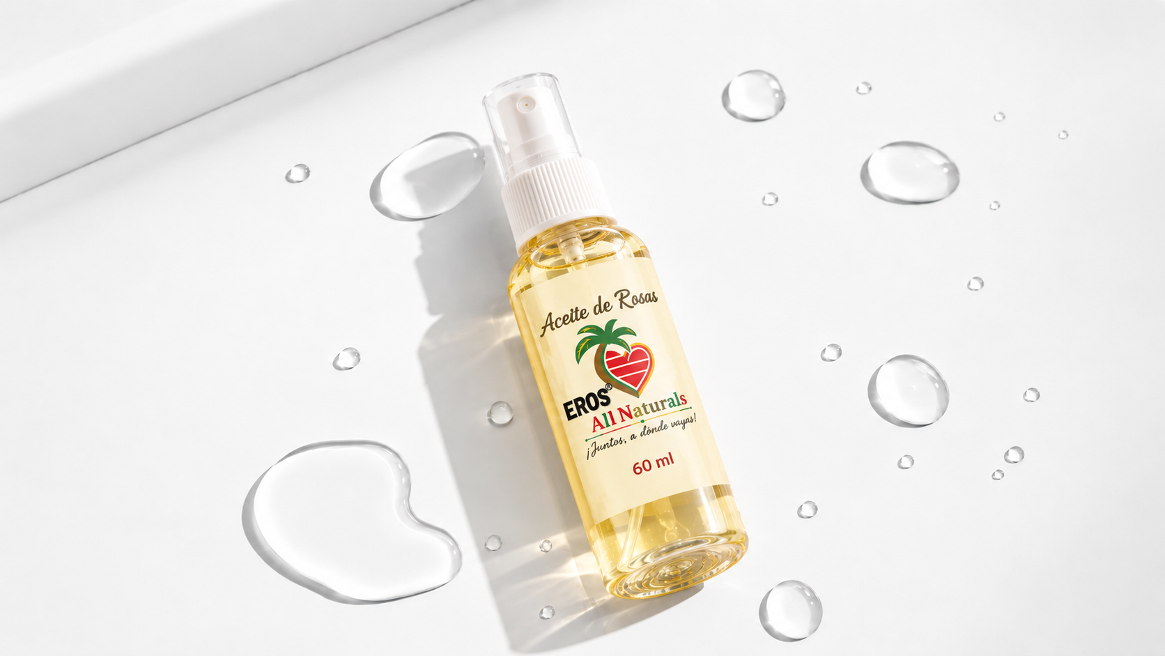 Aceite de Rosas EROS con gotas cristalinas