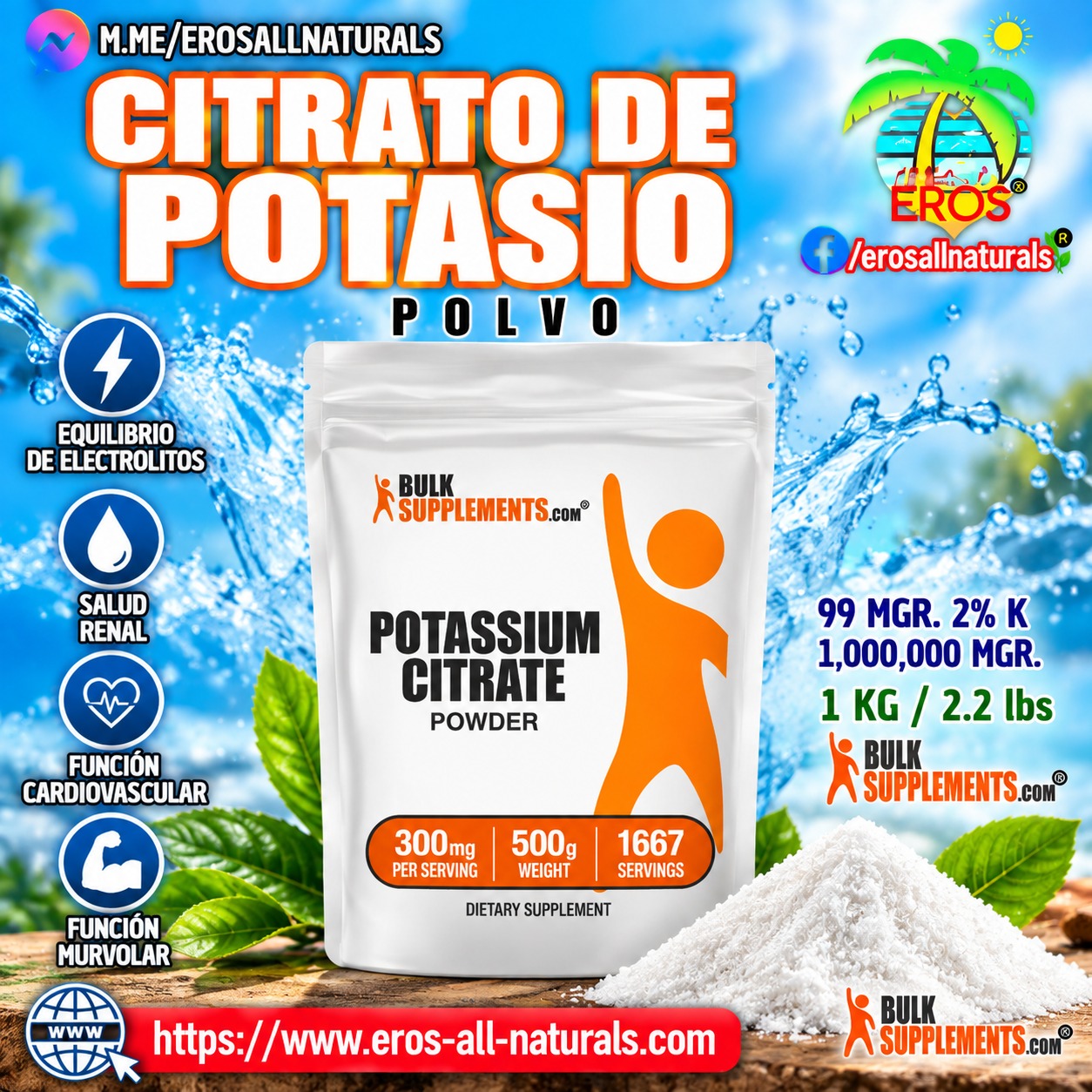 Citrato de Potasio en Polvo